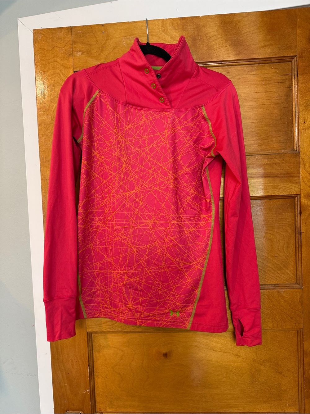 Under Armour Women's Pink Pullover Jacket with Yellow Accent